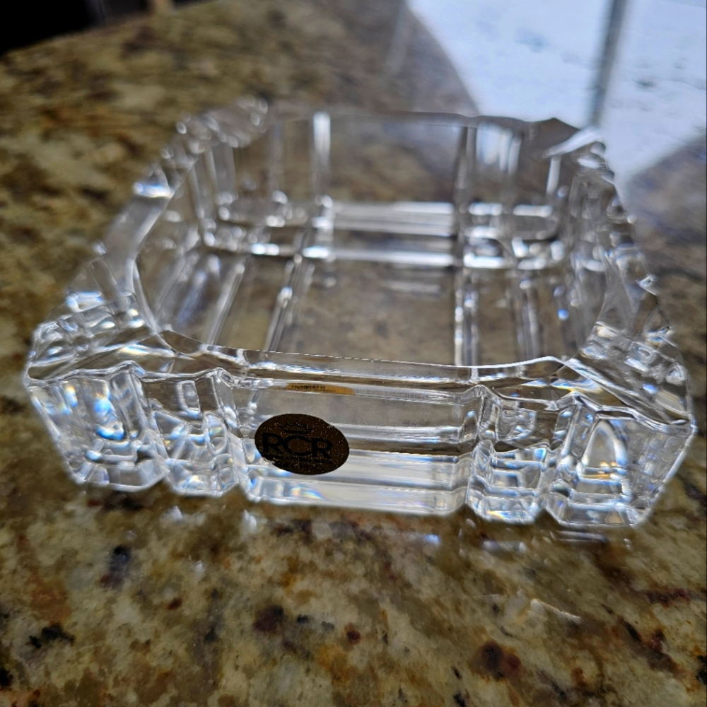 Vintage Crystal Jewelry Trinket Box